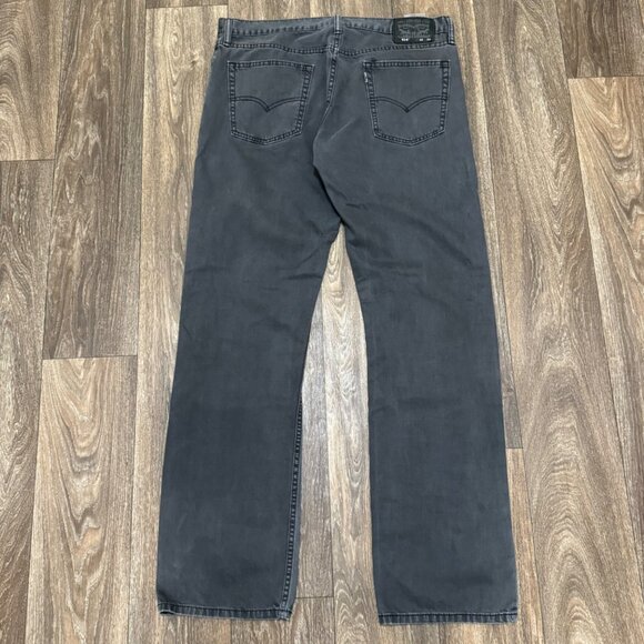 VTG Levi's 514 Jeans Men's 36x34 Black Straight Fit Stretch Denim White Tab - Picture 3 of 9